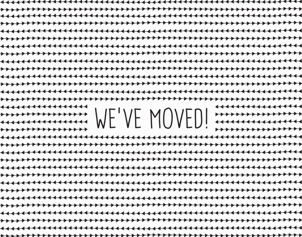Black and White We've Moved Card