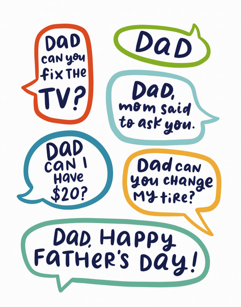 Father's Day Talk Bubbles