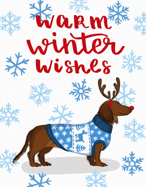 Winter Wishes Dog