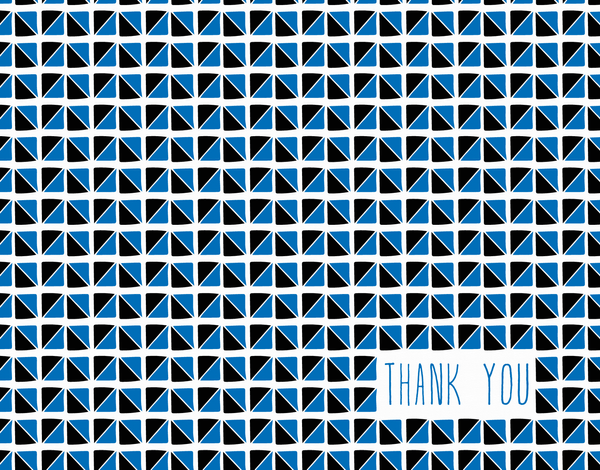 Triangle pattern thank you card