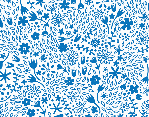 Hand Painted Blue Flowers stationery
