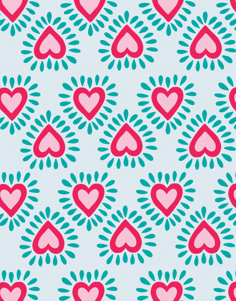 Heart patterned Everyday card