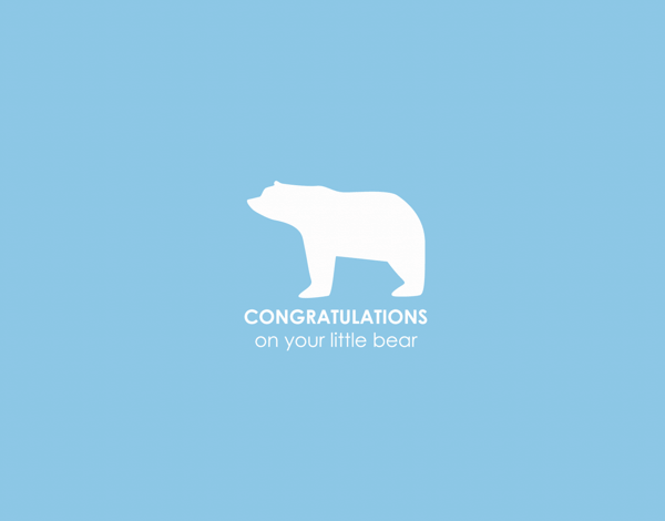 Charming Bear Congratulations on new baby card