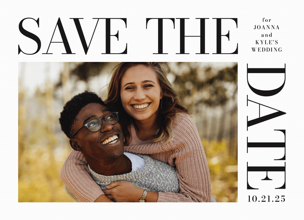 Corner Text Save The Date