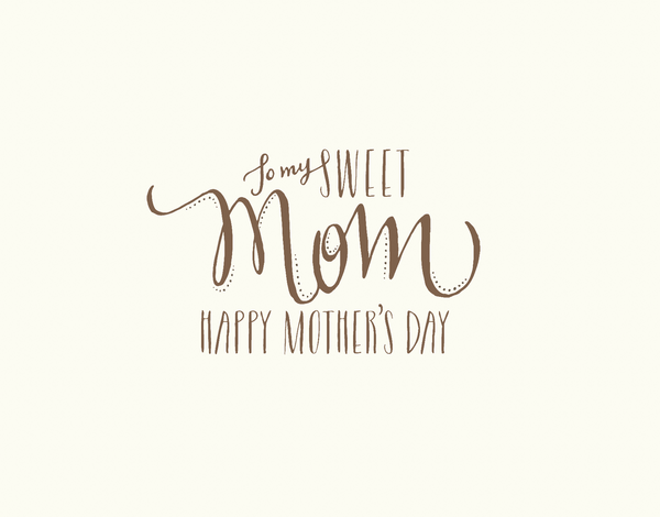 Chic Hand Lettered Mother's Day Card