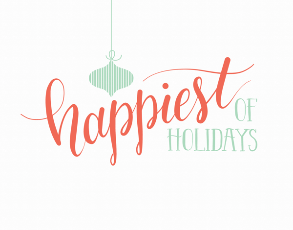 happiest of holidays greeting card