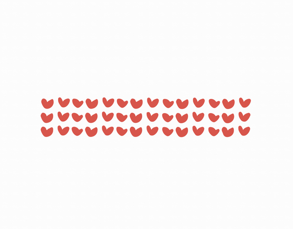 Red Hearts Pattern Valentine Card
