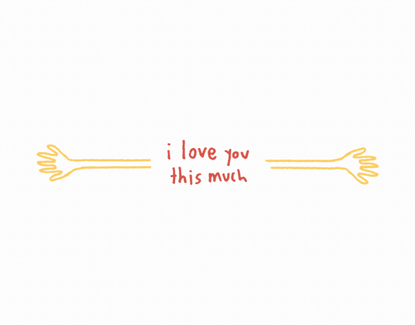 Quirky I love you This Much Love Card