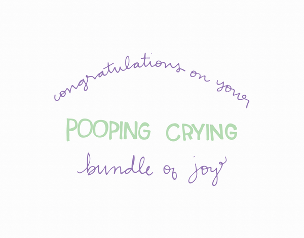 Funny Handwritten Congratulations on new baby Card