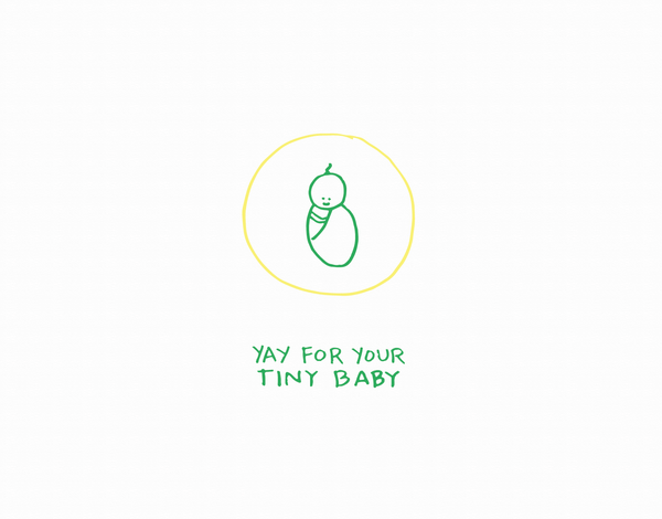 Charming Yay For Your Tiny Baby Congratulations Card