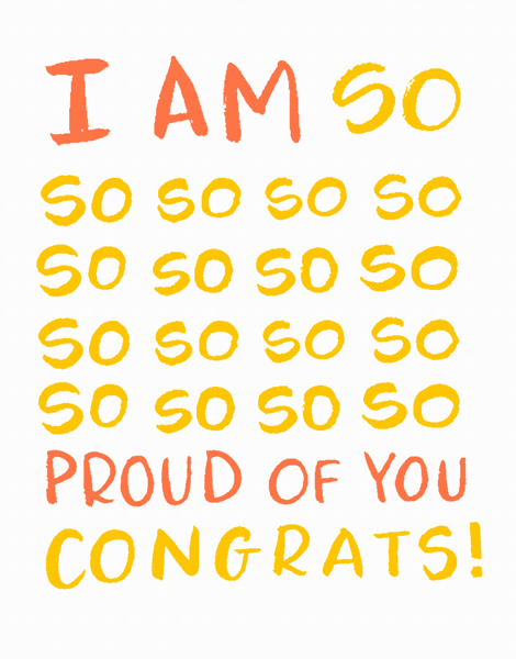 So So So Proud Of You By Isabel Davis Postable