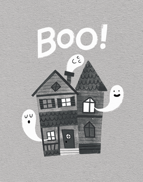 Silly Ghosts Boo Halloween Card