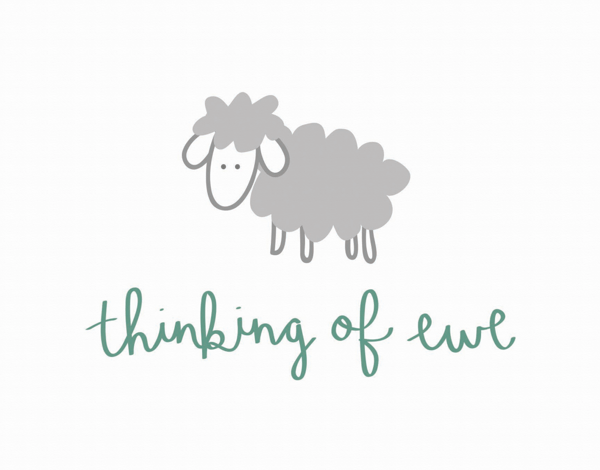 Adorable Thinking of Ewe I Miss You Card