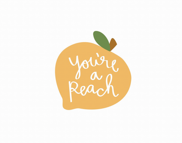 Script You're a Peach Friend Card