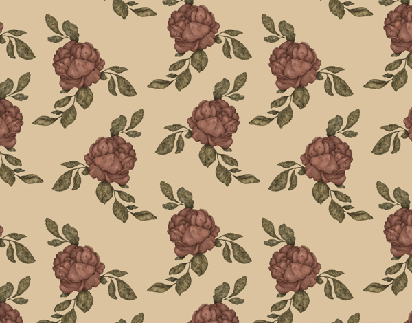 Classic Rose Pattern Stationery