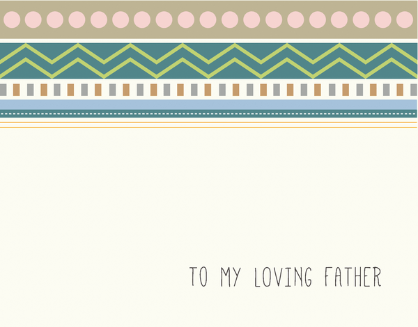 Pattern Bridal Party Card for Father