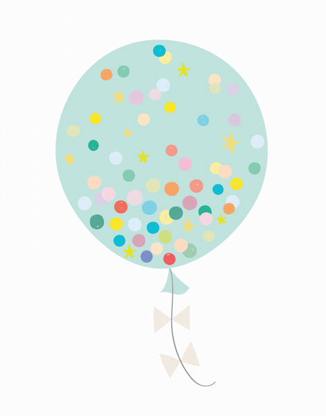 Confetti Balloon Turquoise 
