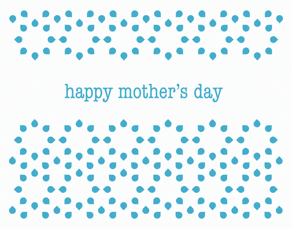 Happy Mother's Day Card with Blue dots
