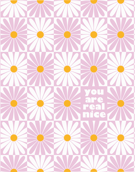 Daisy Pattern Real Nice Pink