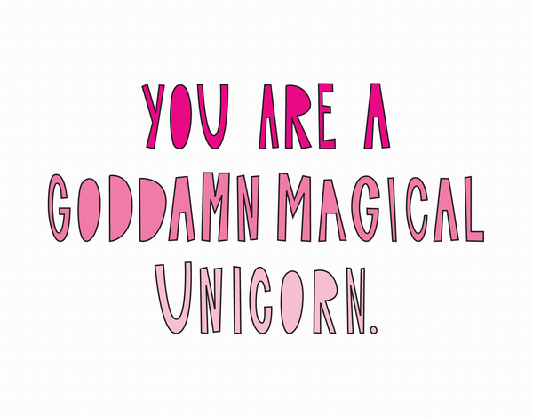 Magical Unicorn Valentine Card