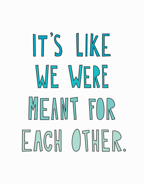 Meant For Each Other Valentine Card