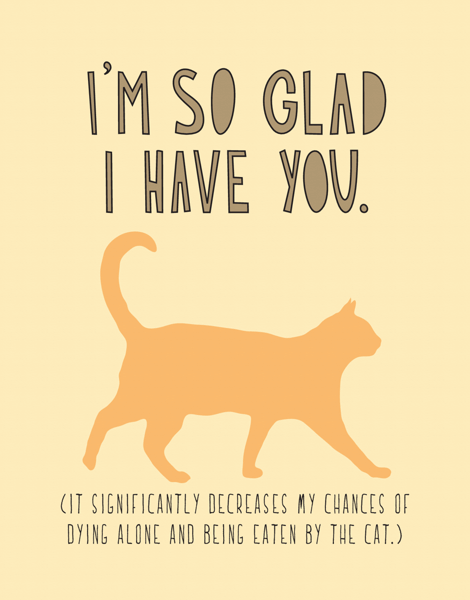 Cat Sarcastic Love Card
