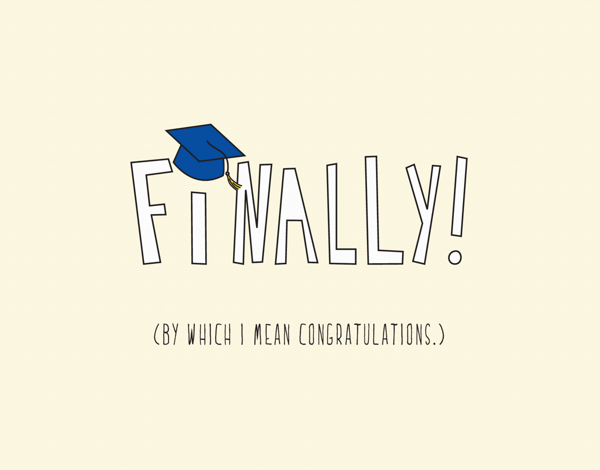 Funny Graduation Congrats Card