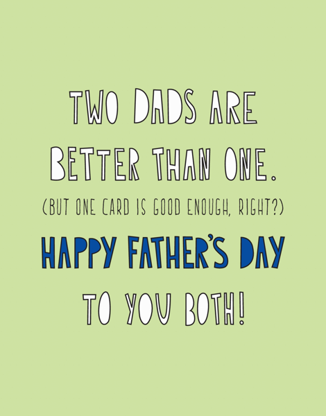 Two Dads Father's Day Card