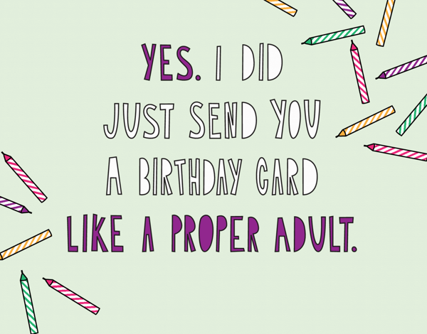 Proper Adult Birthday