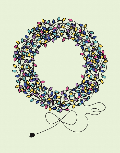 String Light Wreath