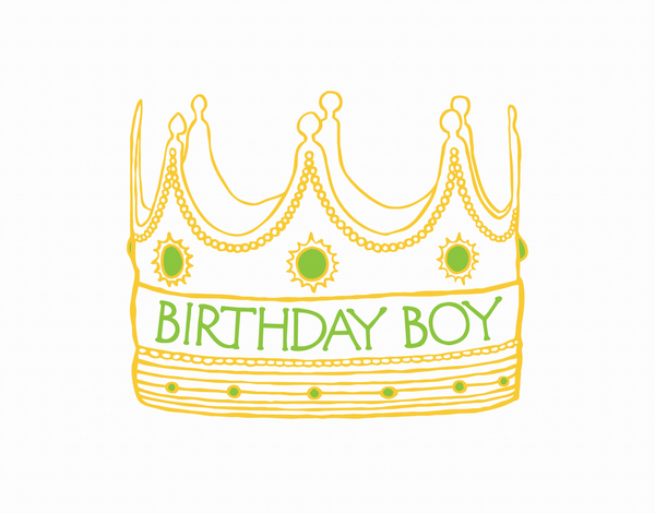 Birthday Boy Crown Card