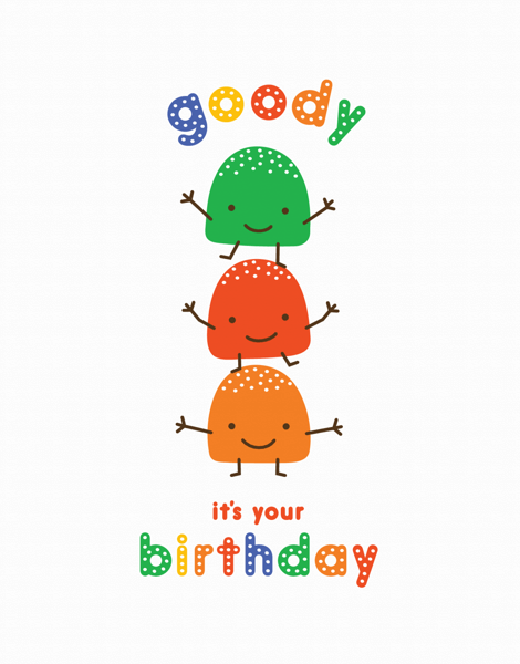 Cheerful Goody Gumdrops Birthday Card