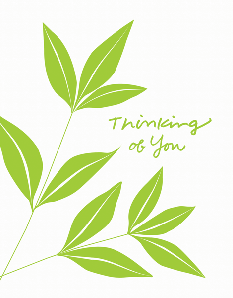 Simple Leaves Thinking of You Card