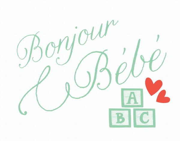 Bonjour Babe Welcome Baby Card