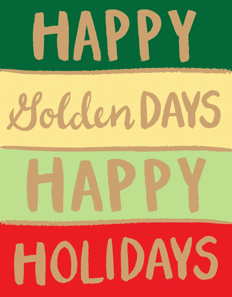 colorful happy golden days holiday greeting