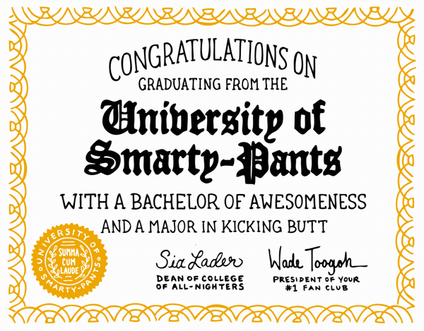 Smarty Pants Diploma