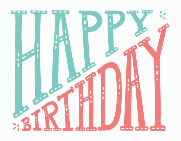 Diagonal Happy Birthday Card
