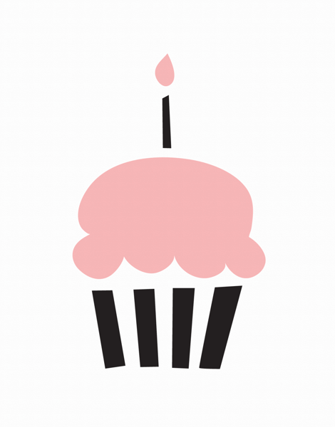 Fun Pink Cupcake Birthday Card