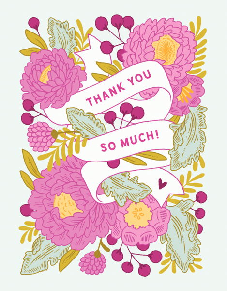 Floral Banner Thank You