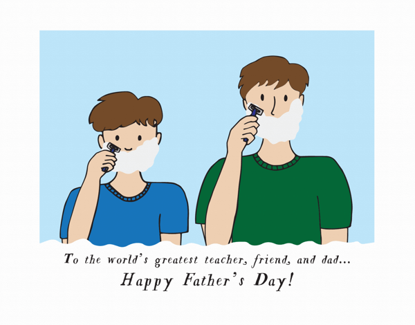 Father Son Shaving