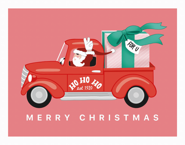 Merry Christmas Santa Truck