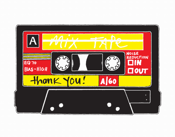 Mix Tape Thank You Card