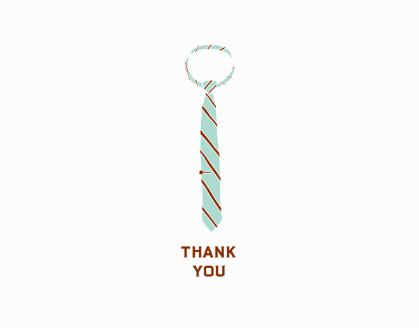Striped Tie Thank You Card