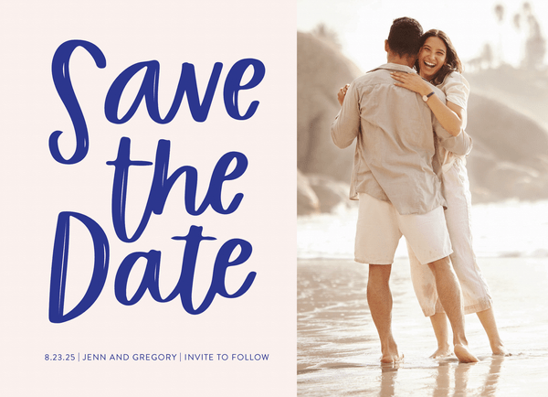 Blue Save The Date