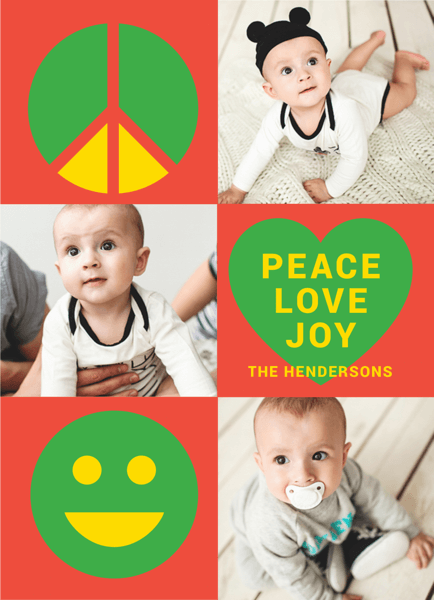 peace love joy multi photo christmas template
