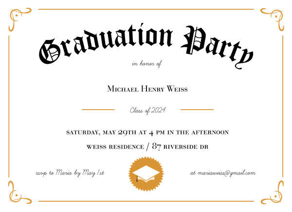 Grad Party Diploma