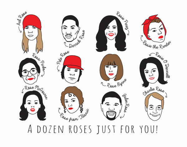 A Dozen Roses Valentine's Card