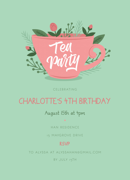 Rose Tea Party Birthday