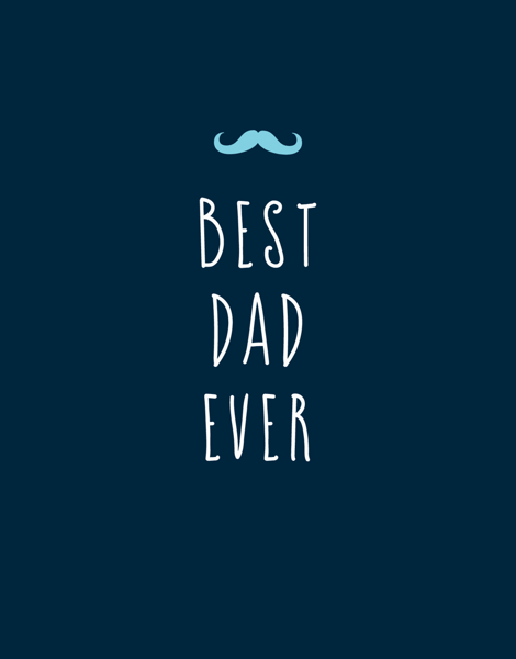 Simple Mustache Best Dad