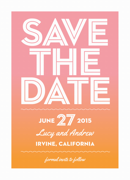 Ombre Save the Date